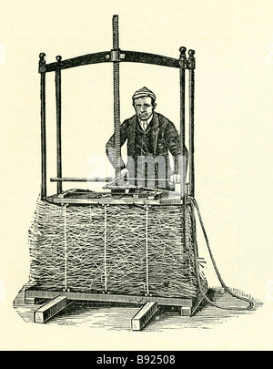 Hay-press used on the farm in Victorian times Stock Photo