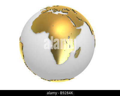Earth globe isolated on white background. Globe planet Earth icon, 3D ...