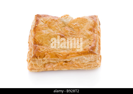 Puff pastry (sweet or salted)  isolated on white background Stock Photo