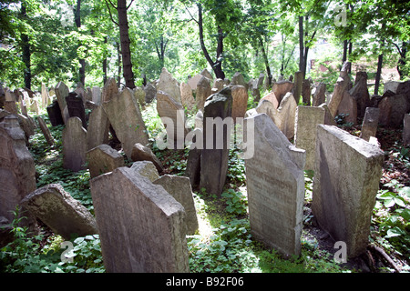 The Old Jewish Cemetery in Prague Czech Republic Stock Photo