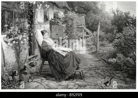 The Covalescent Myles Birket Foster Painter illustrator English 1825 1899 Stock Photo