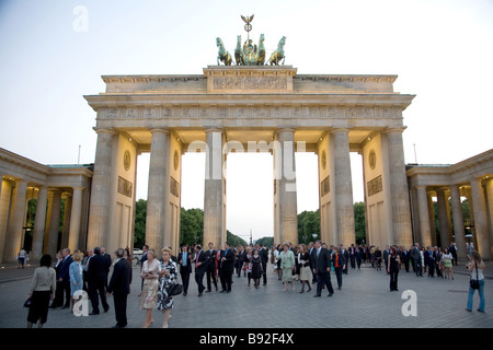 The Brandenburg Gate Brandenburger Tor is the most recognisable symbol in Berlin Germany Stock Photo