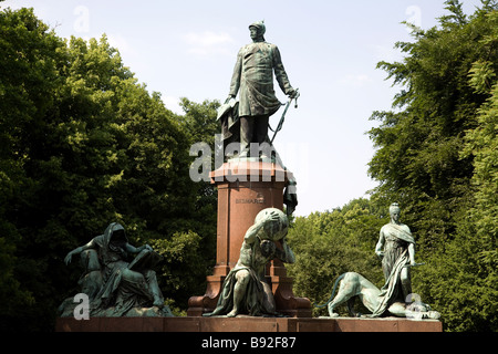 Statue of war hero Otto von Bismarck stands at Grober Stern in Berlin Germany Stock Photo