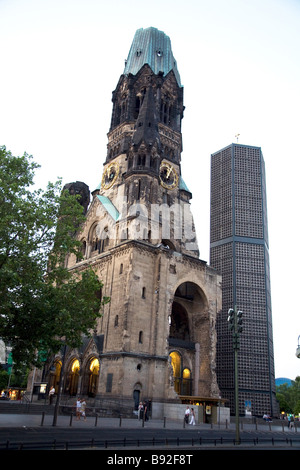 The ruined tower of Gedachtniskirche Built to commemorate Kaiser Wilhelm I it was destroyed in 1943 Berlin Germany Stock Photo