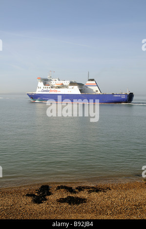 Commodore Clipper a roro ferry sailing the Solent off the southern English coast This ship is among the Condor Ferries fleet Stock Photo