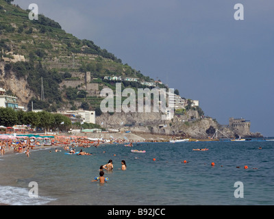 Maiori Beach, Amalfi Coast, Campania, Italy, Europe, World Heritage Site Stock Photo
