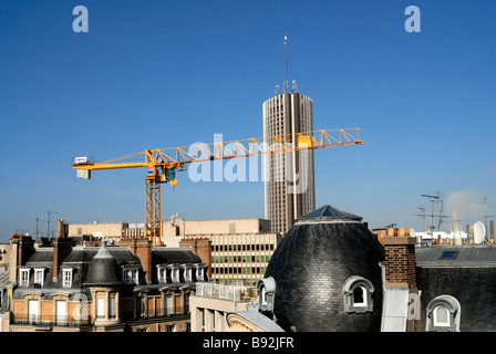 Paris, France, Residential Architecture, Buildings (near Porte Maillot) Skyscraper Hotel Construction Crane,