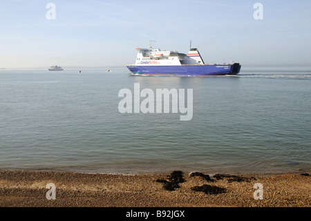 Commodore Clipper a roro ferry sailing the Solent off the southern English coast This ship is among the Condor Ferries fleet Stock Photo