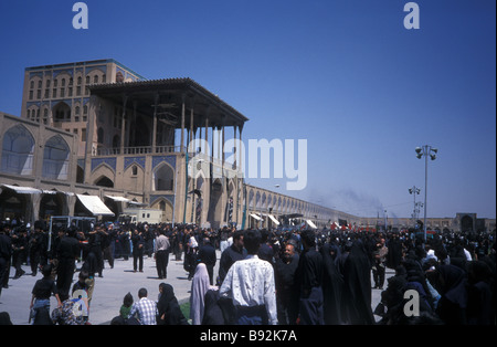 Iranian Muslims gathered for Muharam mourners Meidan e Imam Isfahan Iran Stock Photo