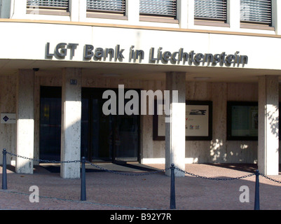 Li The Principality of Liechtenstein Capital Vaduz The LGT Bank in Liechtenstein Vaduz Herrengasse 12 Stock Photo