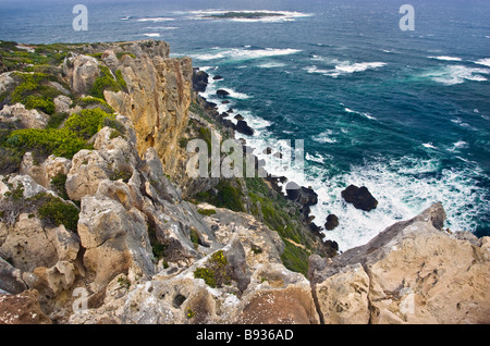 Limestone cliffs at D'Entrecasteaux National Park in south west Western Australia Stock Photo