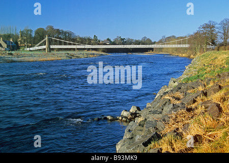 Chain Bridge Melrose Stock Photo