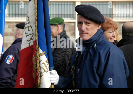 An old WWII french veteran resistants during a commemorative day in France Stock Photo