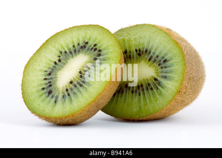 A freshly cut kiwi fruit Stock Photo