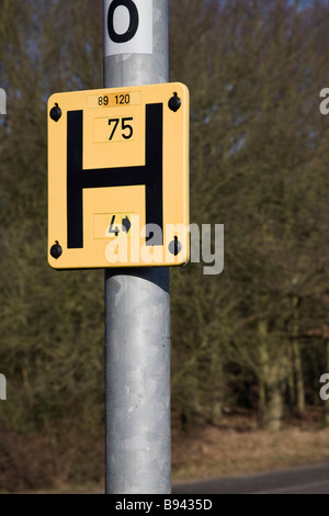 Hydrant sign on metal post in La Coruna Spain, 25-07-2023 Stock Photo ...