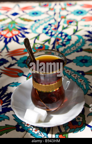 Turkish tea Istanbul Turkey Stock Photo