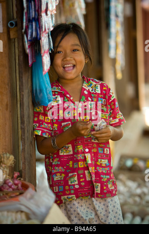 Young cambodian girl Photographed on an island in the Mekong River ...