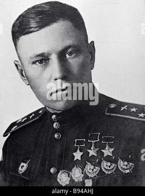 Three Times Hero Of The Soviet Union And Pilot Ivan Kozhedub Stock ...