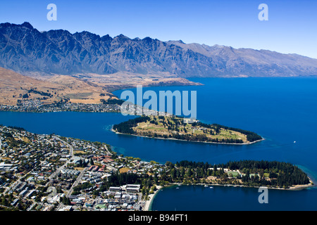 View From Skyline Gondola Lake Wakatipu Queenstown New Zealand Stock Photo