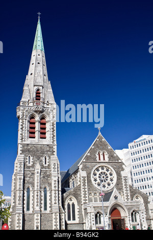 Cathedral Square Christchurch New Zealand Stock Photo