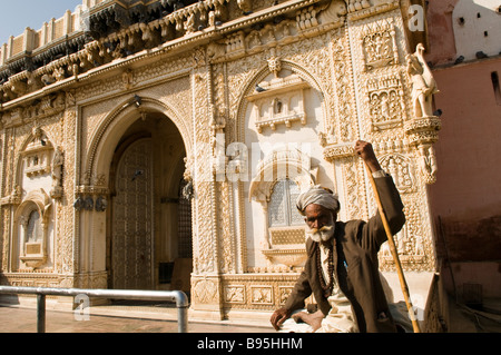 The Karnimata Rat temple near Bikaner, Rajasthan, India. Stock Photo