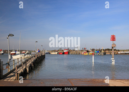 Wooden pier in Rye Harbour East Sussex England Stock Photo