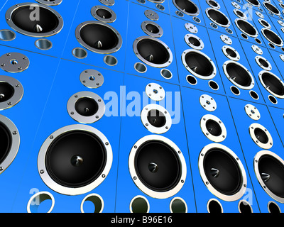 wall of speaker Stock Photo