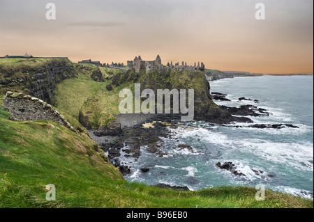 Dunluce Castle, North Antrim Coast, County Antrim, Northern Ireland Stock Photo