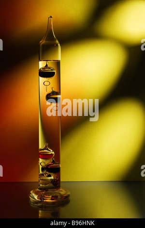 A Galileo Thermometer. Stock Photo