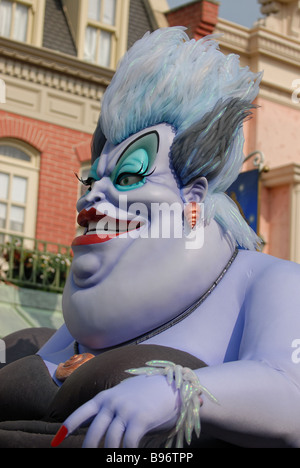 Ursula from the Little Mermaid film on parade at Disneyland, Paris ...