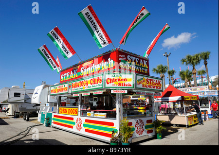 Food Booth at Florida State Fairgrounds Tampa Stock Photo
