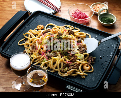 Fried Japanese noodles Stock Photo