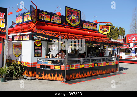 Food Booth at Florida State Fairgrounds Tampa Stock Photo