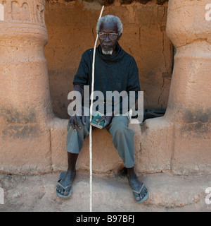 West Africa Senegal Lower Casamance Mlomp Portrait of Basille Diedhiou Stock Photo