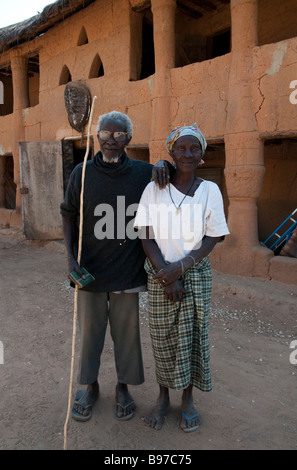 West Africa Senegal Lower Casamance Mlomp Portrait of Basille Diedhiou Stock Photo