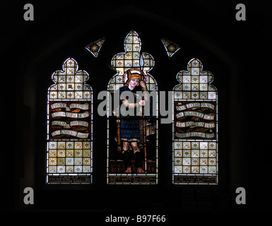 Stained Glass Window Christ Church Epsom Surrey Stock Photo