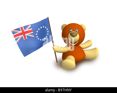 Cook Islands flag Stock Photo