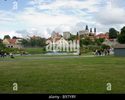 Medieval Hanseatic city of Visby has a place on UNESCO’s world heritage list. Stock Photo