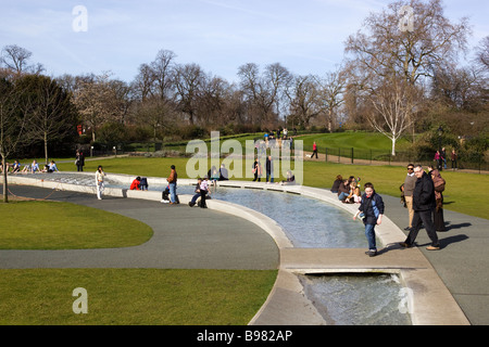 Diana, Princess of Wales Memorial Fountain Hyde Park London UK Stock Photo
