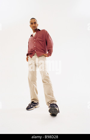 Young Indian man in studio Stock Photo