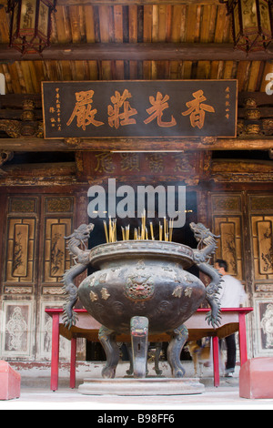 Incense Burner, Longshan Temple, Lukang Township, Changhua County, Taiwan Stock Photo