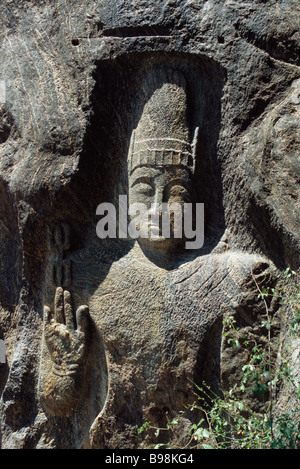 Buddha, bas relief statue, Myanmar Stock Photo