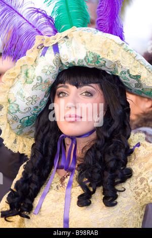 Young Woman in Carnival Costume Stock Photo
