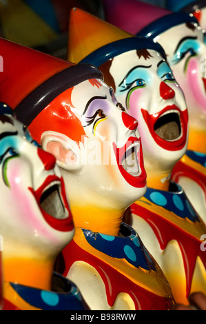 Laughing clowns at fair Stock Photo