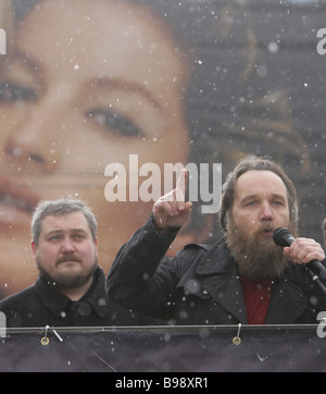 Alexander Dugin leader of the International Eurasian Movement attends ...