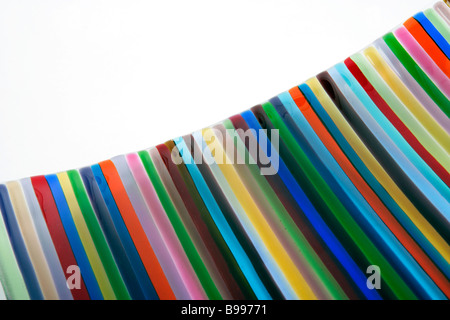 bold graphic mix of stripes or striped colours in glass strength strong Stock Photo