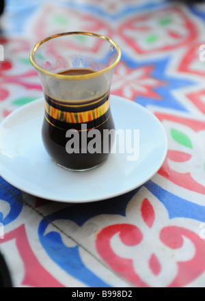 Egypt Cairo Khan El Khalili Bazaar market souk Turkish coffee Stock Photo