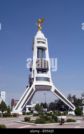 Turkmenbashy cult personality statue Turkmenbashi Stock Photo