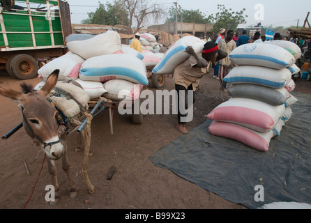 Western Africa Sahel Burkina Fasso Gorom Gorom One of the largest Weekly market in Sahel Stock Photo