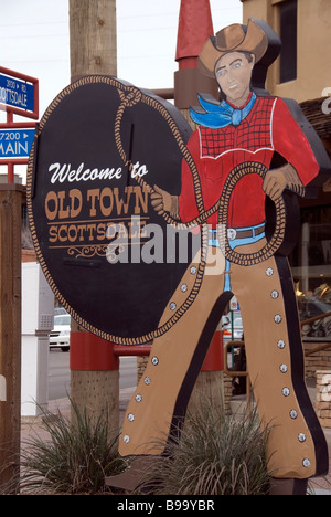 Stock photo of Old Town Scottsdale sign Stock Photo
